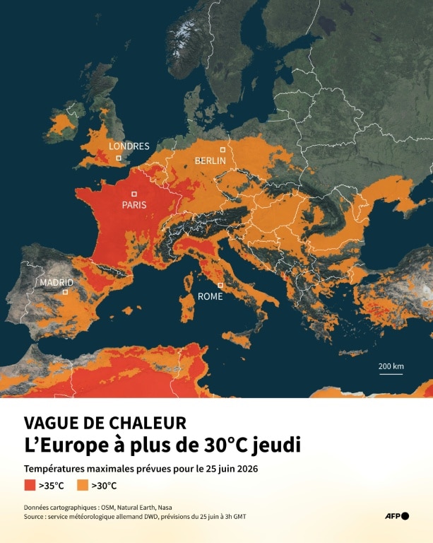 Canicule en Europe: plus de 35°C pour au moins 101 millions d'habitants -  La Libre