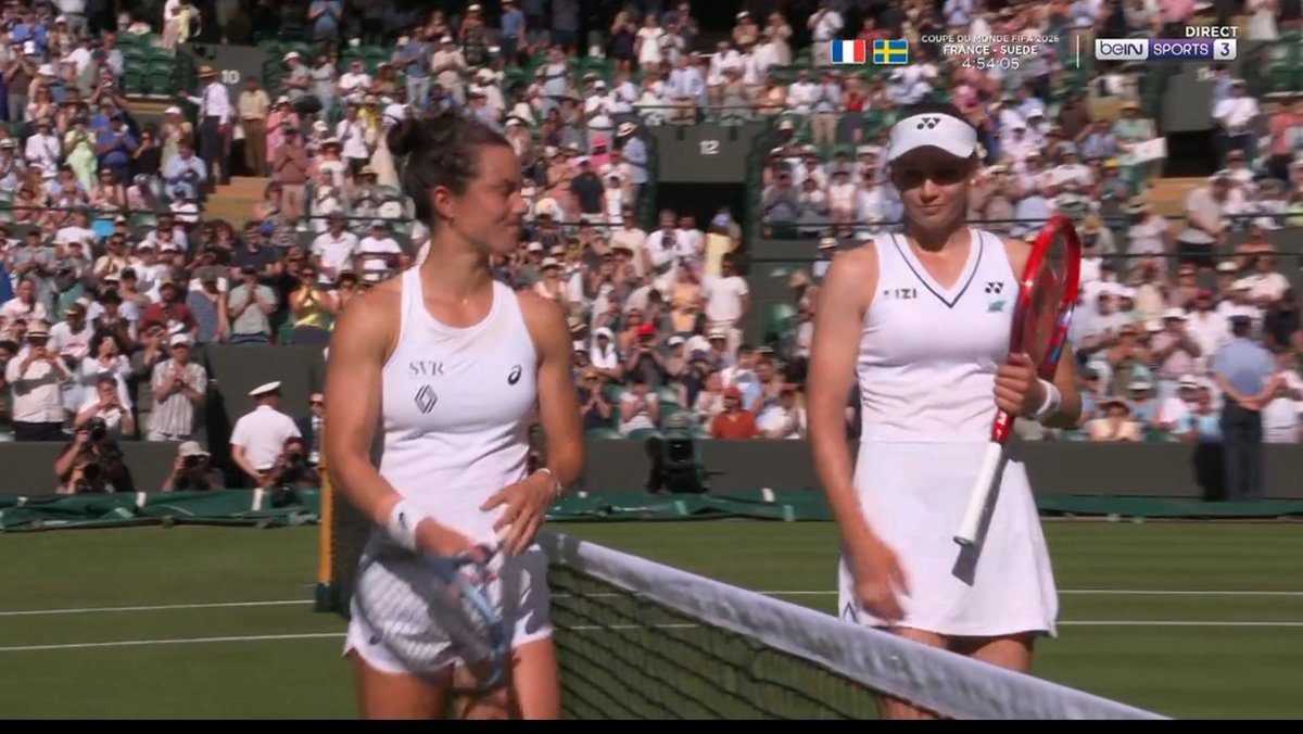 PAS D'EXPLOIT POUR BOISSON ❌🇫🇷 Loïs Boisson s'incline en trois manches  face à la n°2 mondiale Elena Rybakina (6-4, 1-6, 6-3) au premier tour de # Wimbledon Superbe prestation de la Française, qui
