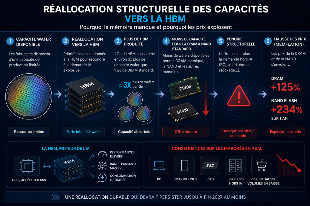 Semi-conducteurs, IA et memflation, la bombe mémoire 2026