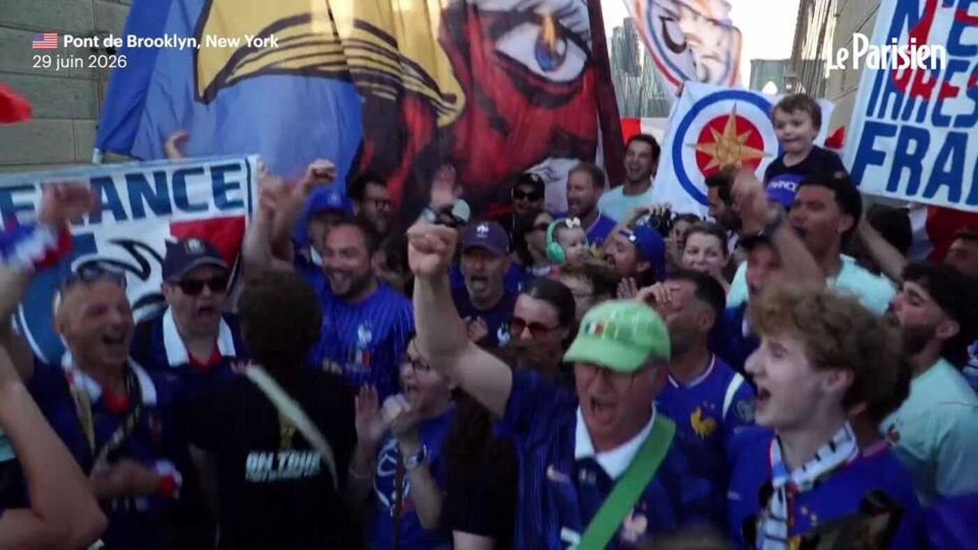 Les supporters français débarquent à Brooklyn avant le match contre la Suède  - Le Parisien