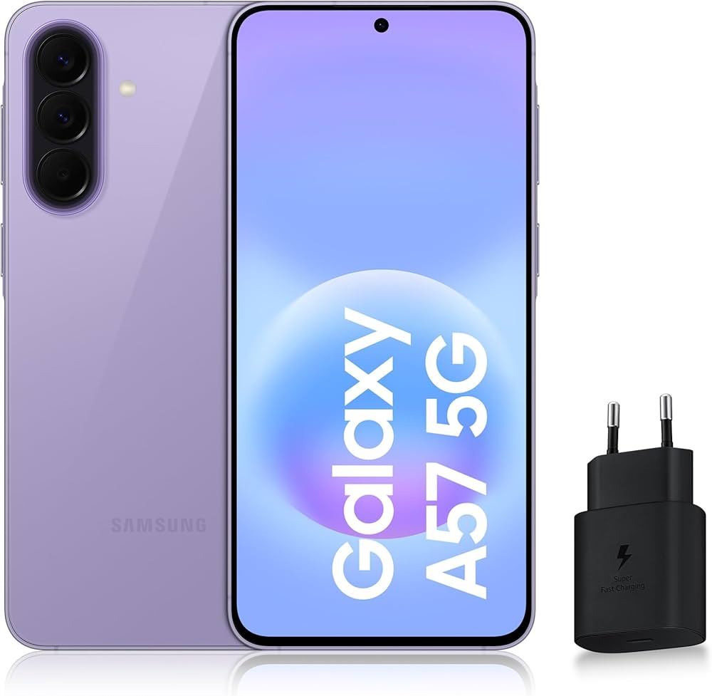 Samsung Galaxy A57 5G, Smartphone Android 5G avec l'IA Accessible à Tous, 256 Go, RAM 8 Go, Chargeur Secteur Rapide 25W Inclus, Smartphone déverrouillé, Lavande, Version FR : Amazon.fr: High-Tech