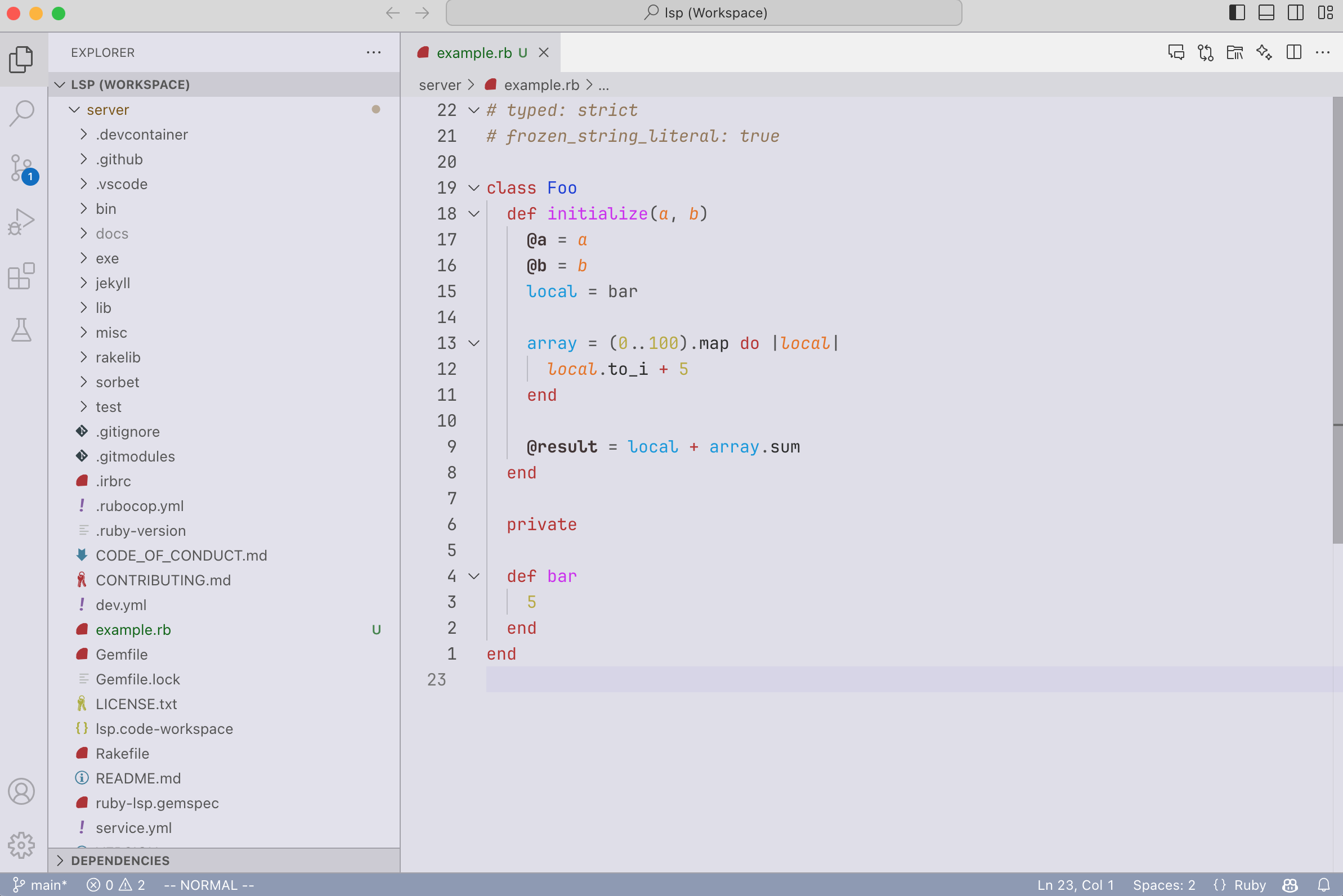Ruby LSP | An opinionated language server for Ruby. Batteries included!
