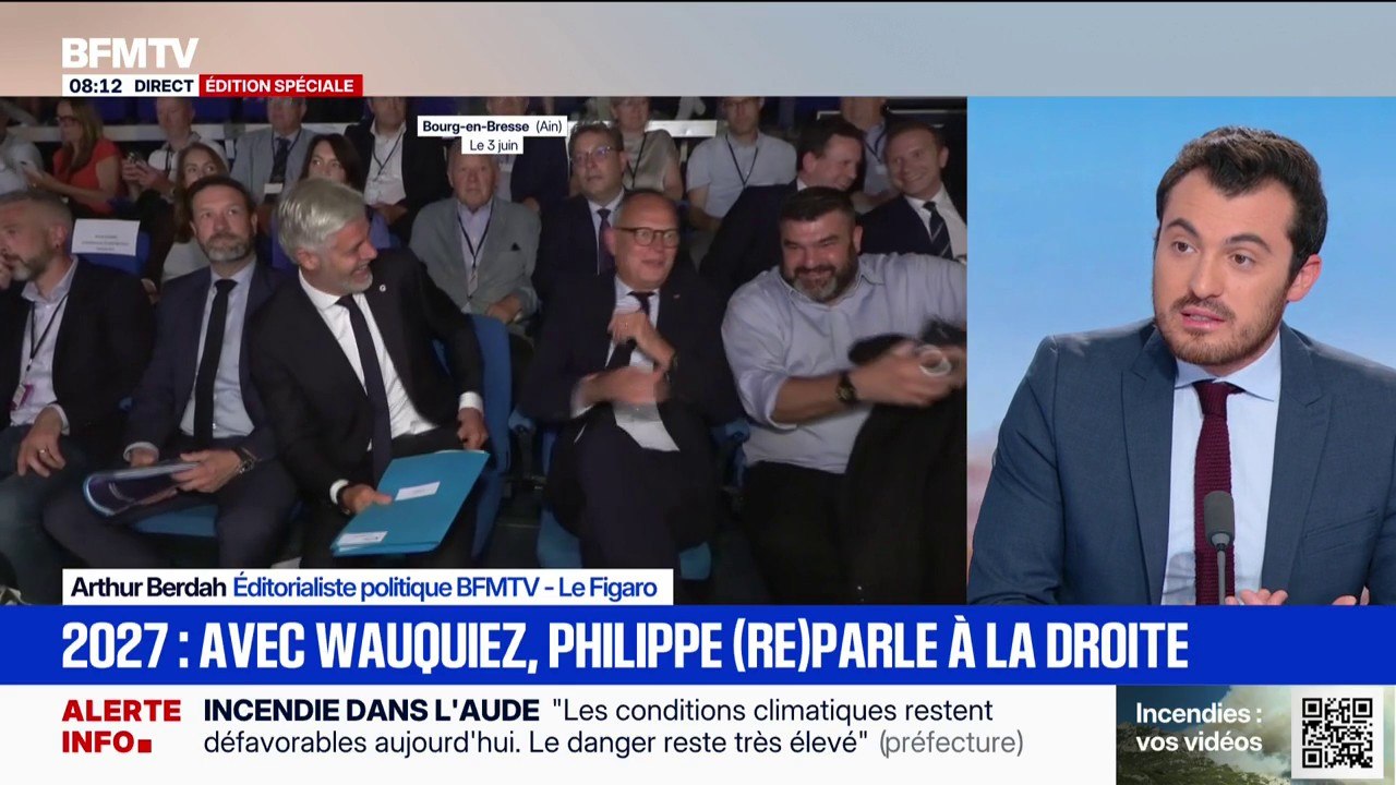 EDITO - Avec Laurent Wauquiez qui lui tend la main, Édouard Philippe "reparle à la droite"