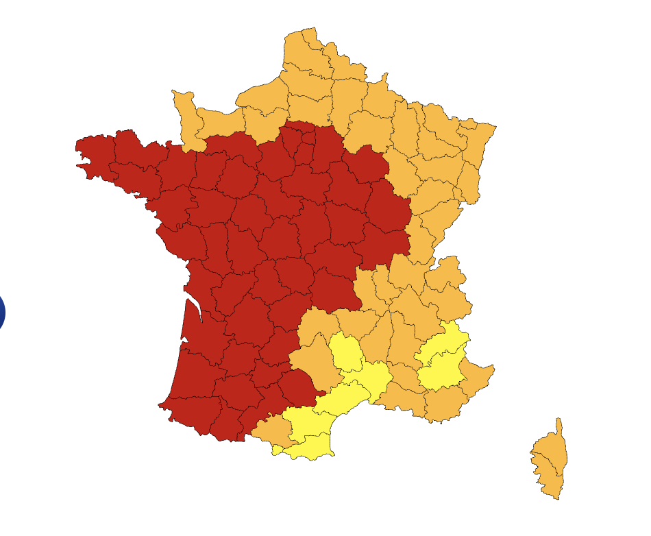 Canicule : voici les 40 départements placés en vigilance orange ce mardi
