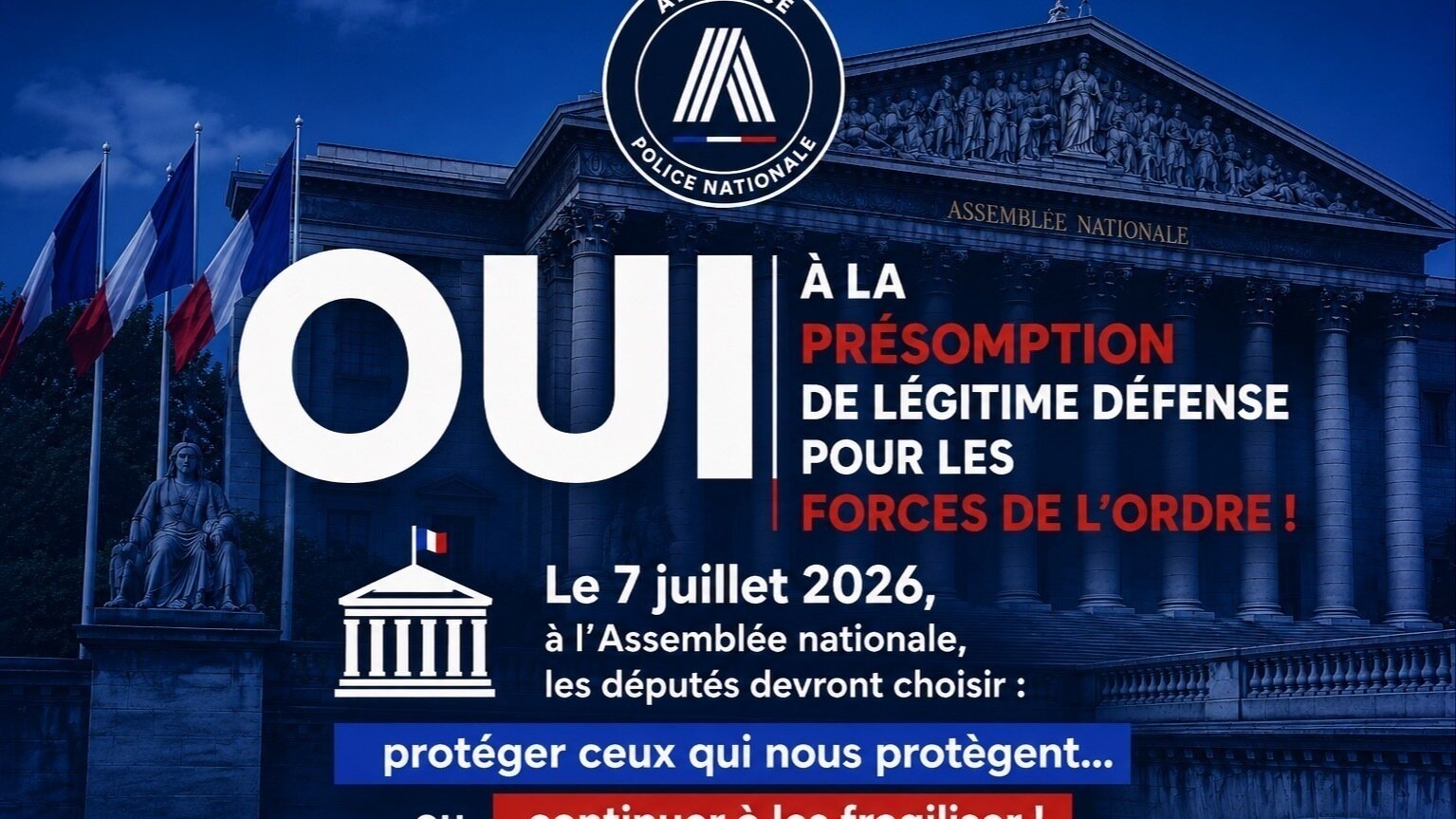 Pétition · Oui à la présomption de légitime défense pour les forces de l'ordre ! - France · Change.org