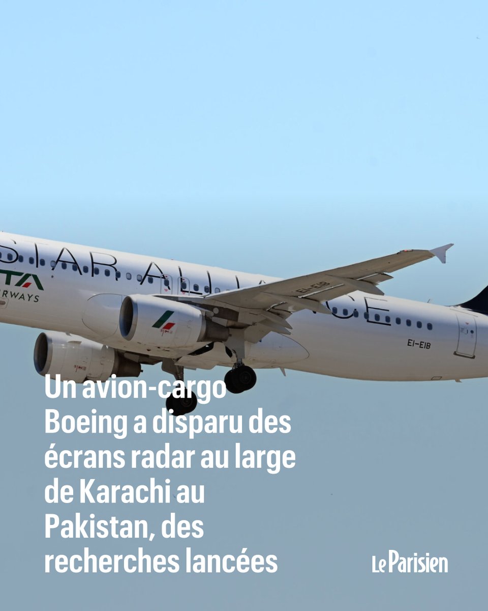 Un avion-cargo Boeing a disparu des écrans radar au large de Karachi au Pakistan, des recherches lancées ➡️ https://t.co/4VMyhWr26L