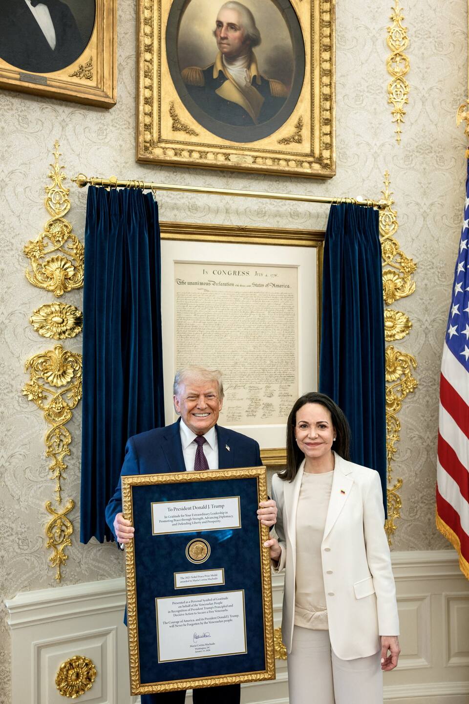 Maria Corina Machado «ne regrette pas» d'avoir donné son prix Nobel à Donald Trump | JDM