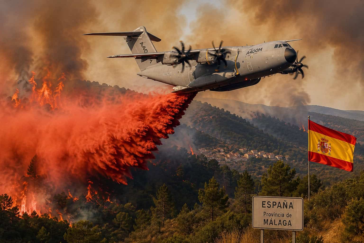 Feux de forêt : l'Espagne va déployer ses A400M équipés du kit anti-incendie d'Airbus dès cet été — Feux de Forêt