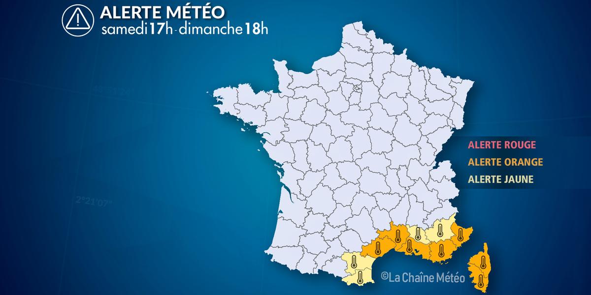 Alerte Météo : Poursuite de la canicule au sud-est, jusqu'à 40°C - Actualités La Chaîne Météo