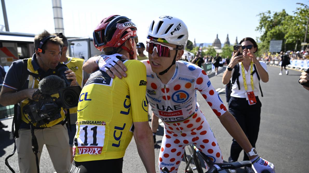 Tour de France : drôle de surprise pour Tadej Pogacar et Jonas Vingegaard, réveillés en pleine nuit pour un contrôle antidopage - Le Soir