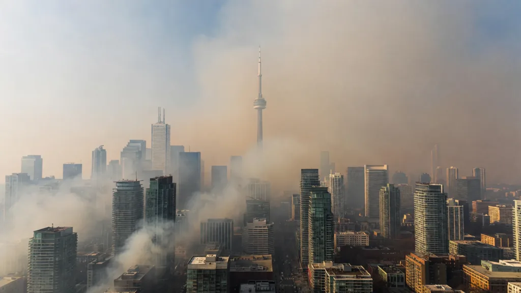 Ontario : Toronto suffoque sous la fumée, pire qualité de…
