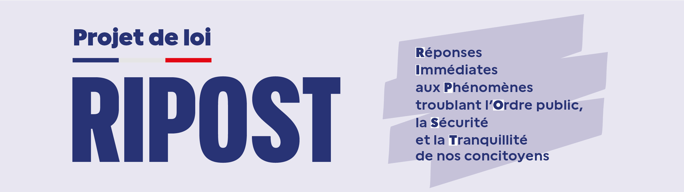 Présentation du projet de loi RIPOST | Ministère de l'Intérieur