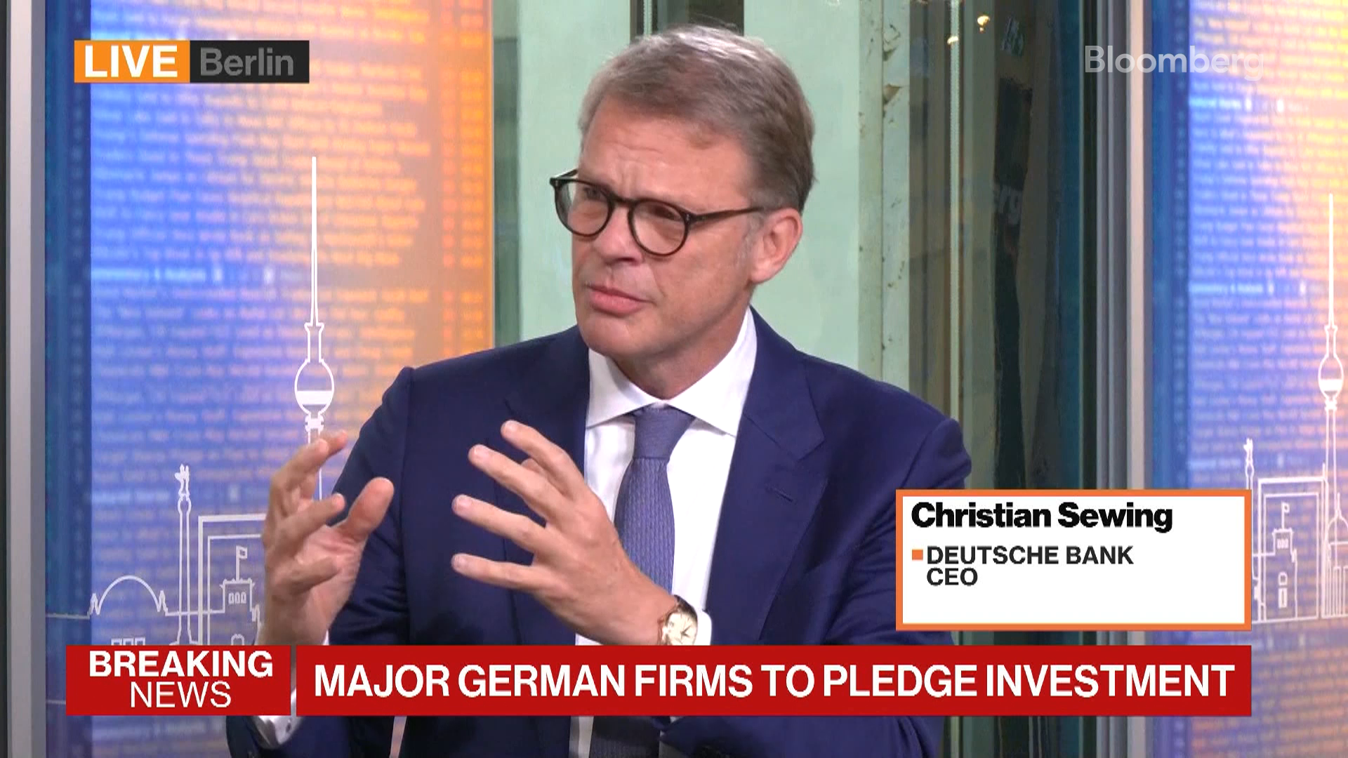 Le PDG de Deutsche Bank salue l'initiative pour relancer l'investissement en Allemagne