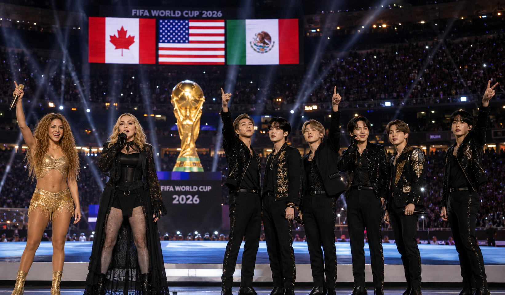 Shakira, Madonna et BTS : La FIFA prépare un show historique pour la finale du Mondial 2026 – ActuaNews.fr