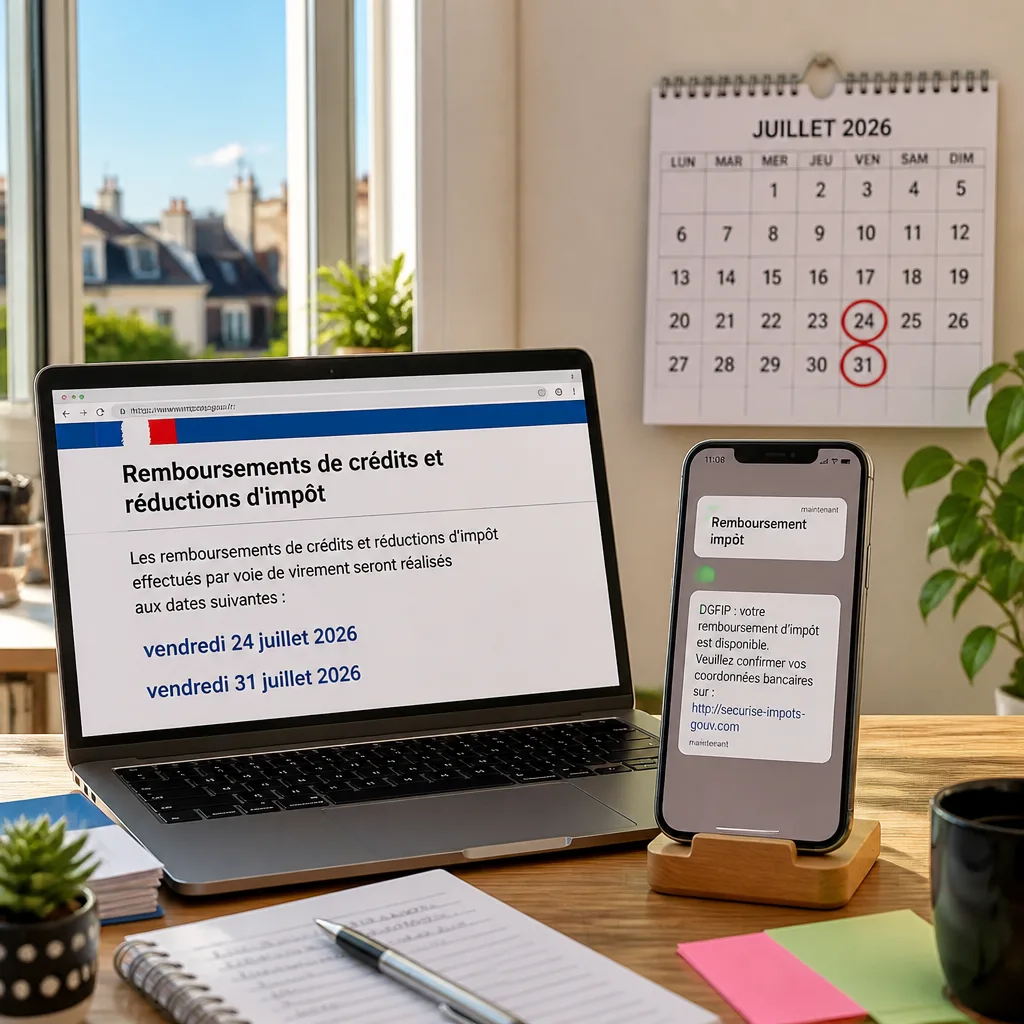 Remboursement d'impôt fin juillet: virements les 24 et 31, vigilance maximale face aux arnaques — Renseignement Économique