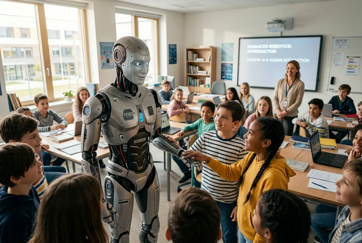 Des robots IA de Realbotix dans une école de New York