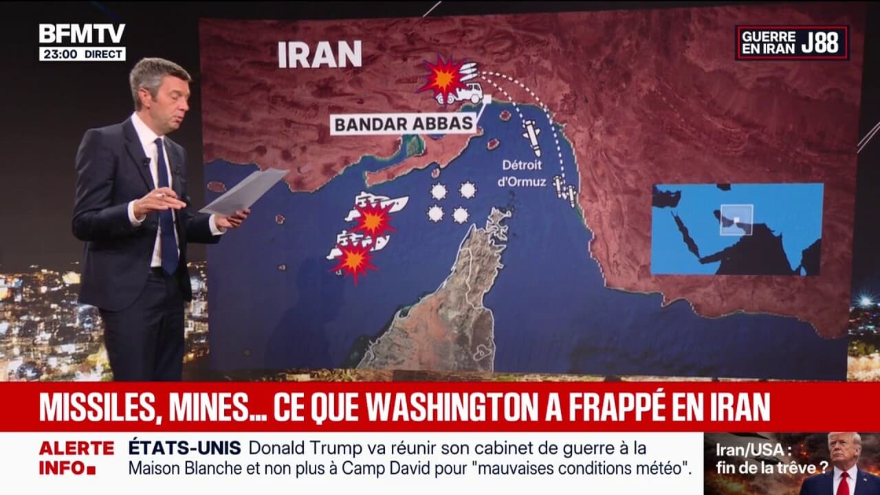 Missiles, mines ... Ce que l'on sait des frappes américaines sur le territoire  iranien