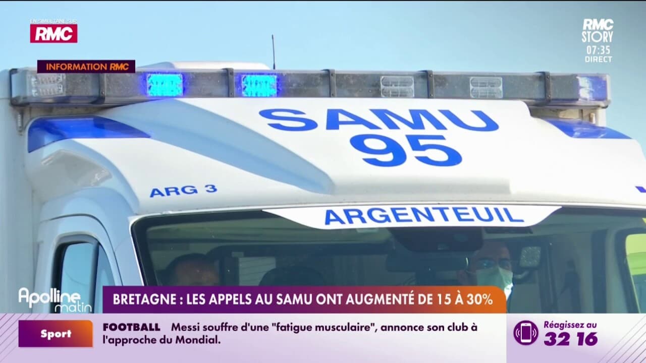 Info RMC/Bretagne : les appels au SAMU ont augmenté de 15% à 30%